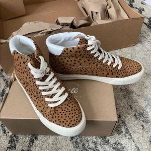Sidewalk Madewell High Top calf hair sneaker